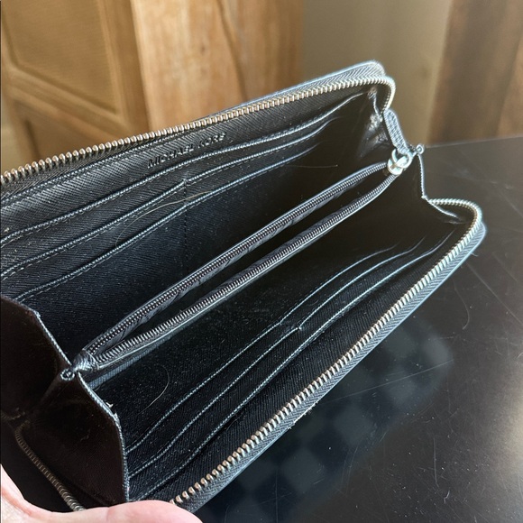 Michael Kors Black and White Checkered Wallet - Picture 3 of 8